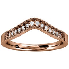 18k Rose Gold Eleanor Curve Diamond Ring '1/10 Ct. tw'