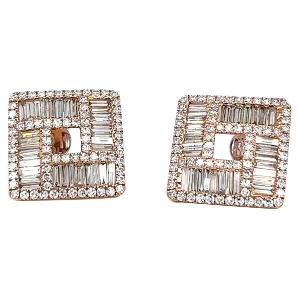Elegance en or rose 18K avec diamants en vente