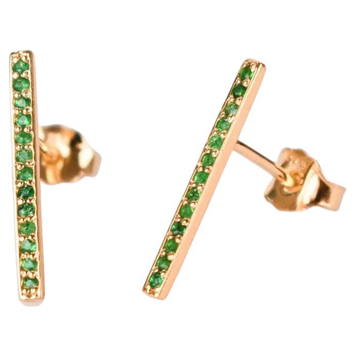 Hermes Finesse Stud Earrings 18K Rose Gold and Diamonds at 1stDibs