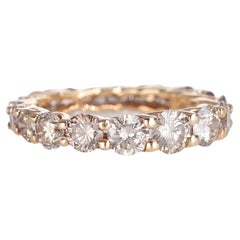 18K Rose Gold Eternity Ring with Brown Diamonds