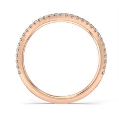 18k Rose Gold Frances Petite Curve Diamond Ring '1/5 Ct. tw'