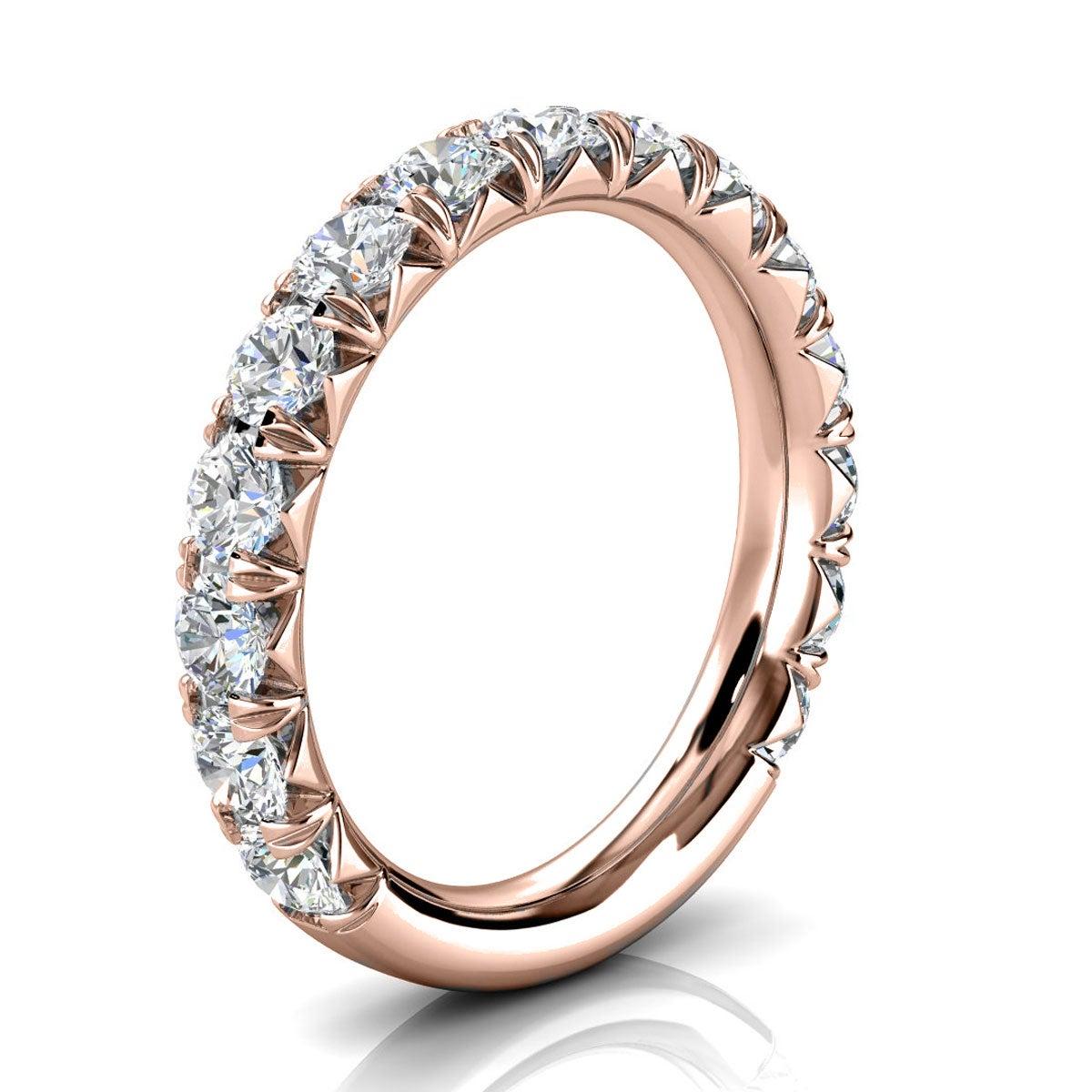 For Sale:  18k Rose Gold GIA French Pave Diamond Ring '1 1/2 Ct. Tw' 2