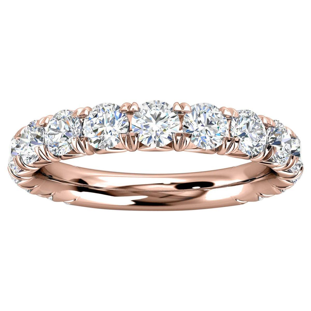 For Sale:  18k Rose Gold GIA French Pave Diamond Ring '1 1/2 Ct. Tw'