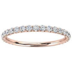 18k Rose Gold GIA French Pave Diamond Ring '1/3 Ct. Tw'