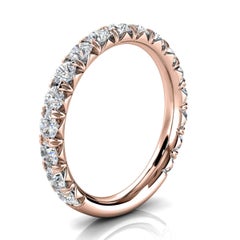 18k Rose Gold GIA French Pave Diamond Ring '1 Ct. tw'
