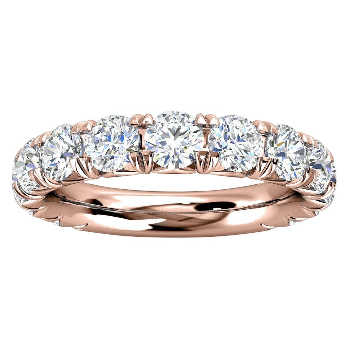 For Sale:  18K Rose Gold Gia French Pave Diamond Ring '2 Ct. tw'