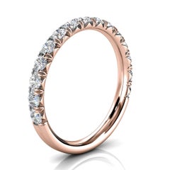 18k Rose Gold GIA French Pave Diamond Ring '3/4 ct. tw'