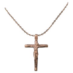 Collana con ciondolo in oro rosa 18k + catena Forzatina 62 cm per Carlos