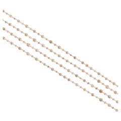 Collar de cadena de diamantes de oro rosa de 18 quilates aprox. 44,8 ct 60".