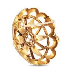 18K Rose Gold Grape Garnet French Wreath Brooch MF28-030326