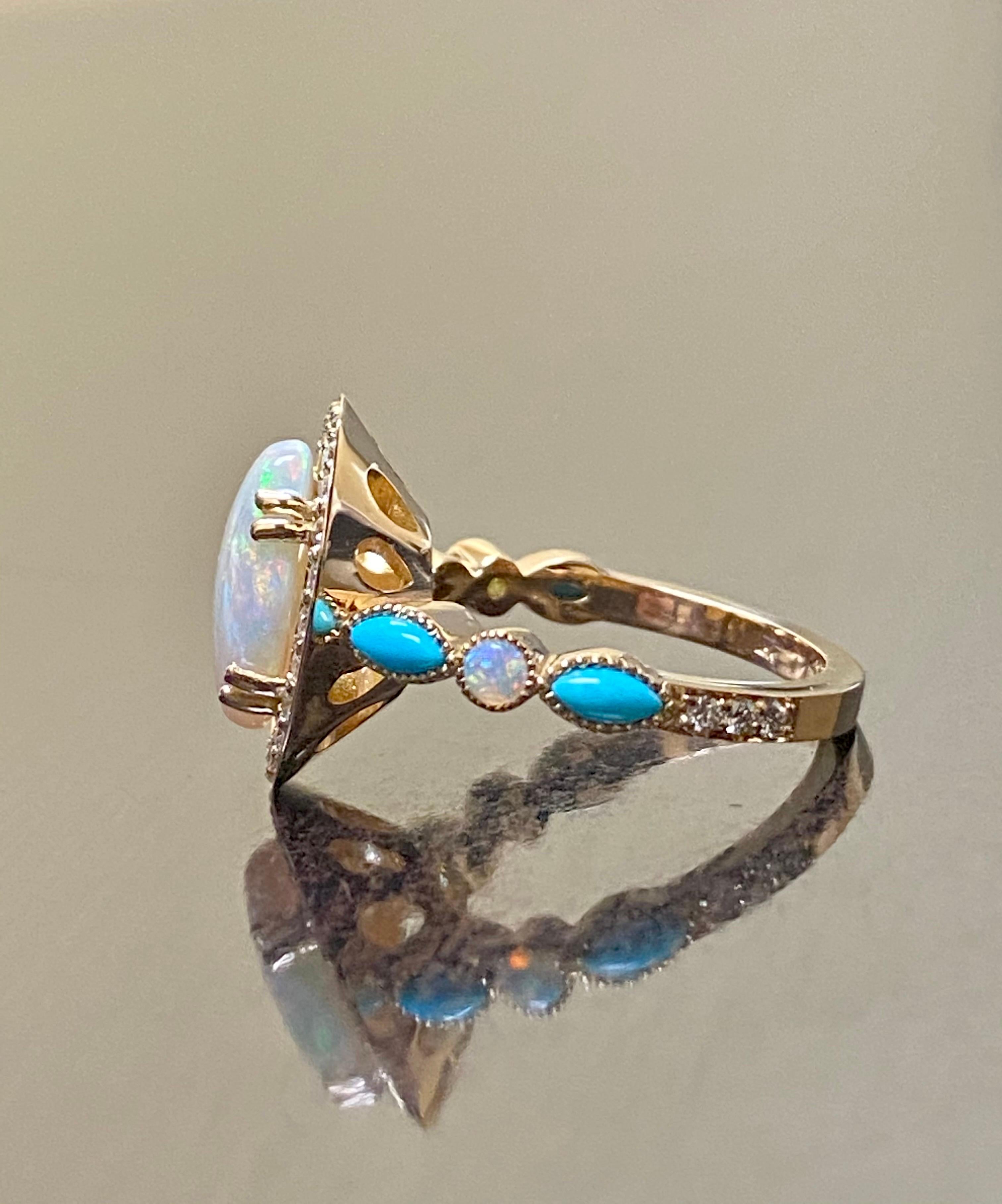 turquoise opal engagement rings