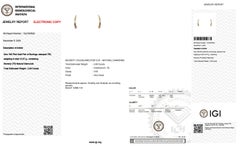 18K Rose Gold Hoop Earrings 2.80ct Natural Diamond (Square Cut D-E VS+) IGI cert