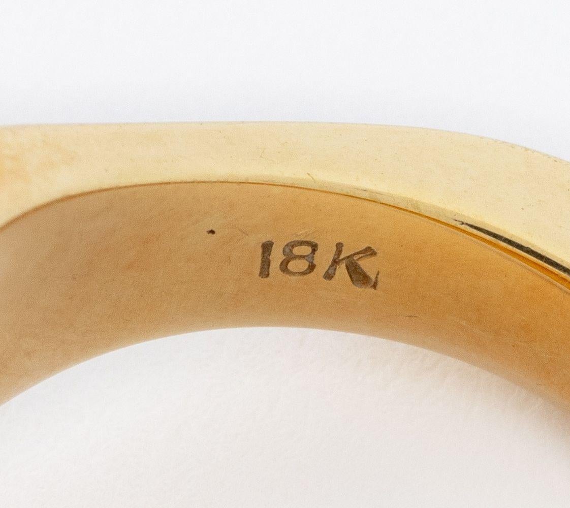 18K  Bague en or rose avec topaze et diamant en vente 4