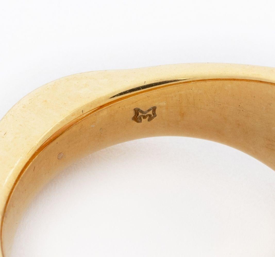 18K  Bague en or rose avec topaze et diamant en vente 5