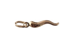 18k Rose Gold Italian Horn Pendant #23059