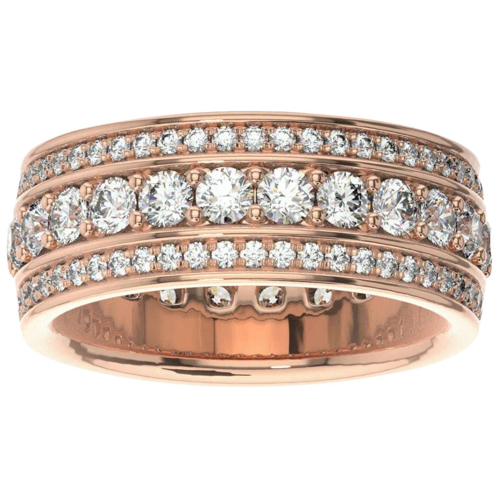 18k Rose Gold Katharine Eternity Diamond Ring '2 Ct. tw' For Sale