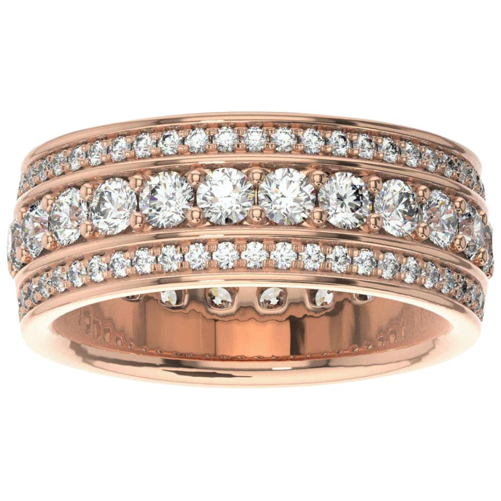 Anillo de diamantes Katharine Eternity de oro rosa de 18k '2 ct. tw' en venta