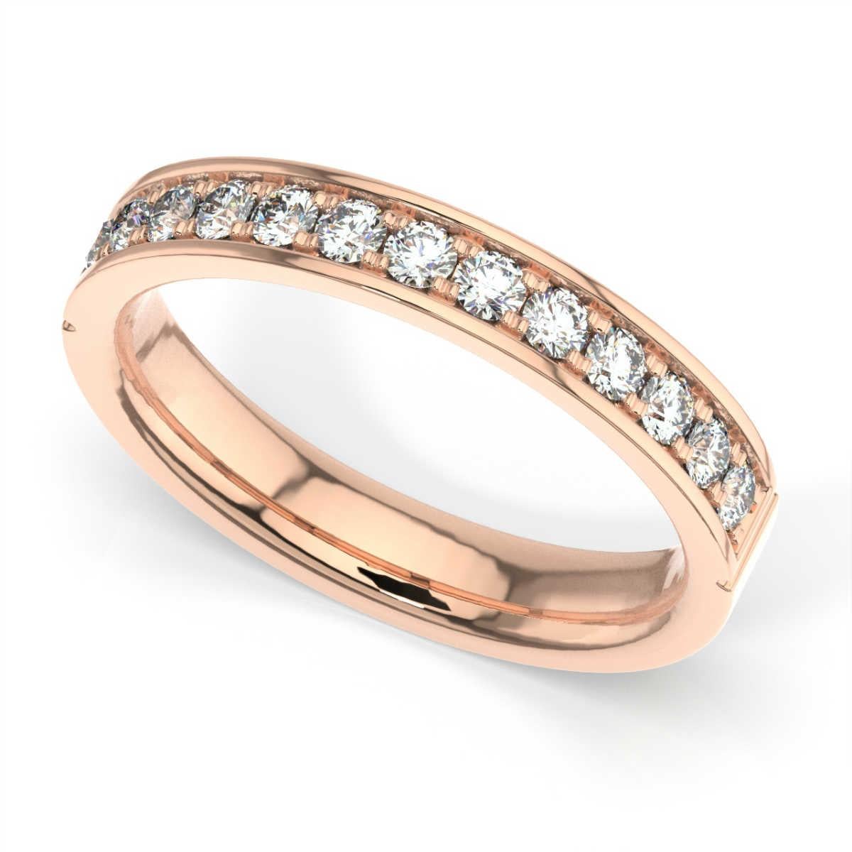 Round Cut 18K Rose Gold Kay Diamond Ring '2/5 Ct. tw' For Sale
