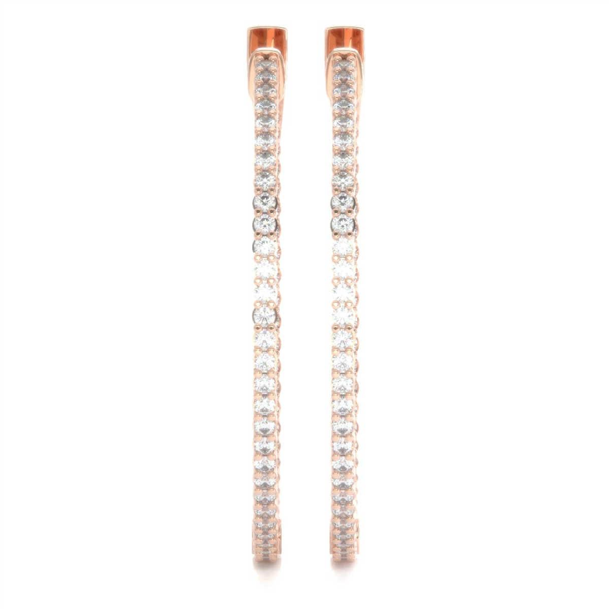 rose gold hoop earrings large