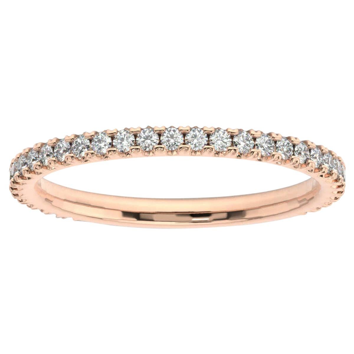 18K Rose Gold Lauren French Pave Ring '1/3 Ct. tw' For Sale