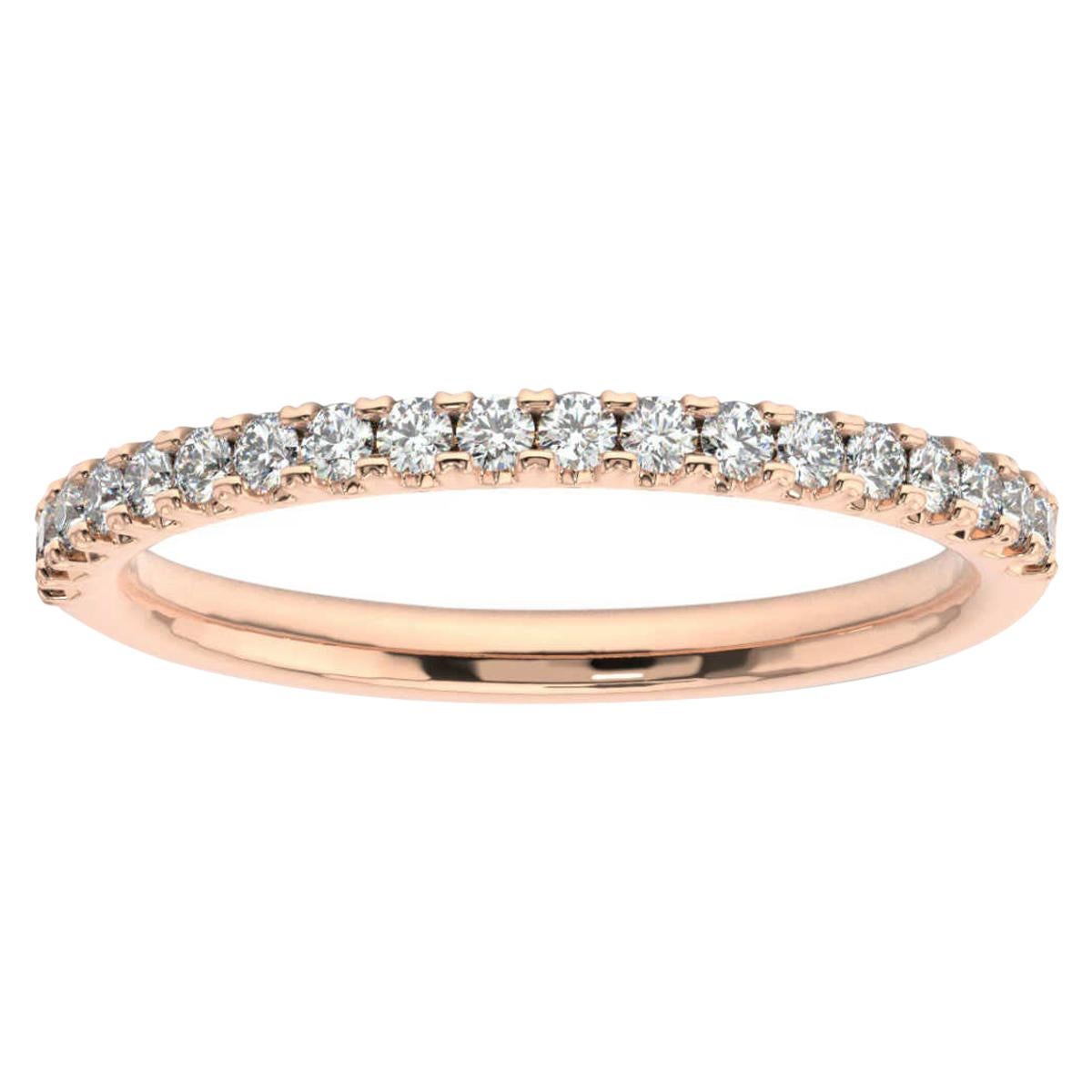 18K Rose Gold Lauren French Pave Ring '1/4 Ct. tw' For Sale
