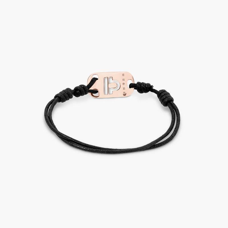 18K Rose Gold Libra Bracelet with Black Cord

The Libra star sign stands out in rose gold against effortless black cord for a bracelet that makes the perfect, personal birthday gift, or treat for yourself.

Additional Information
Material: 18K gold,