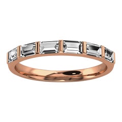 18K Rose Gold Lindie Baguette Organic Design Diamond Ring '1/2 Ct. Tw'