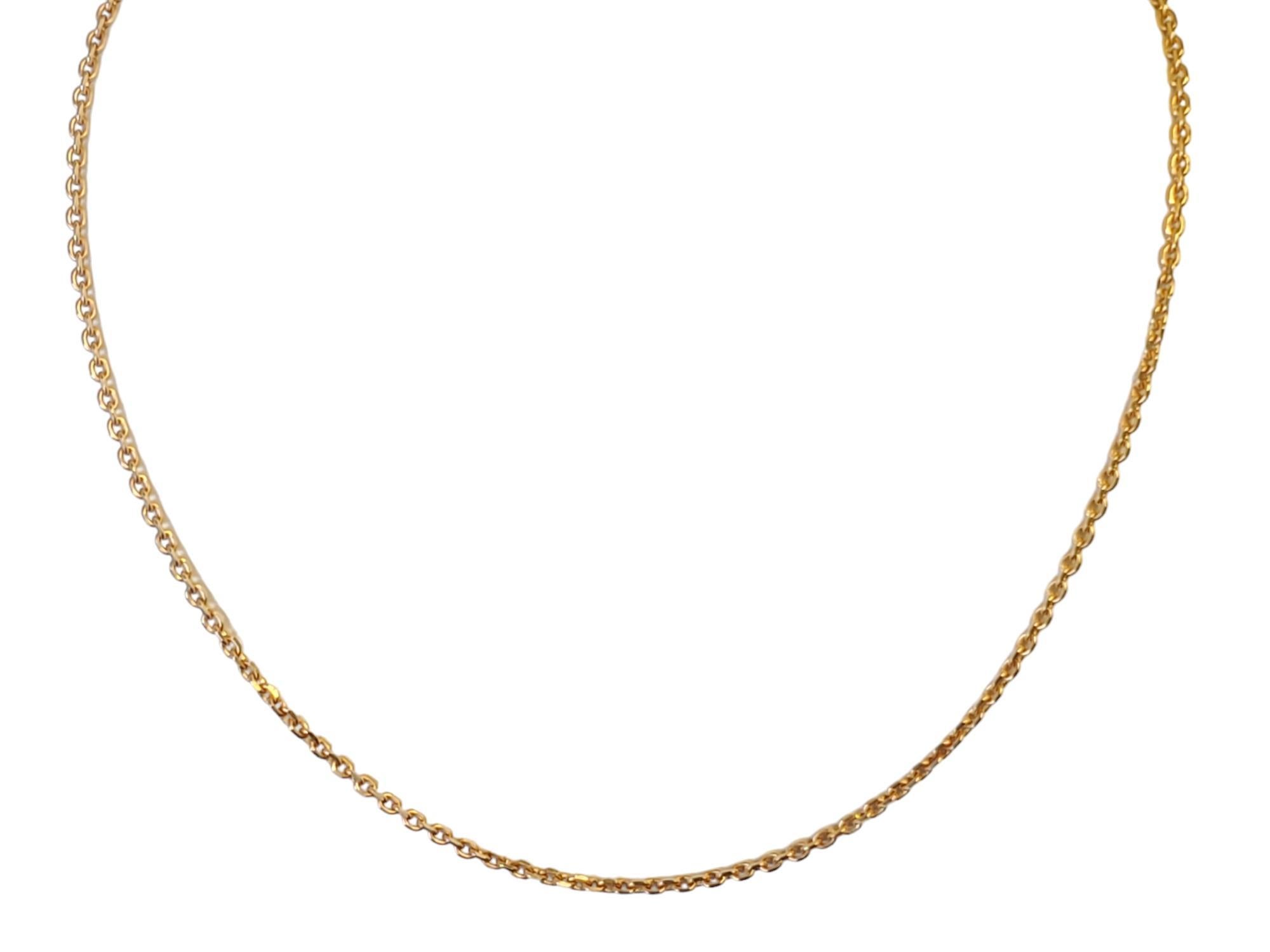 Modern 18k Rose Gold Link Necklace Diamond Cut Japanese Estate Designer For Sale