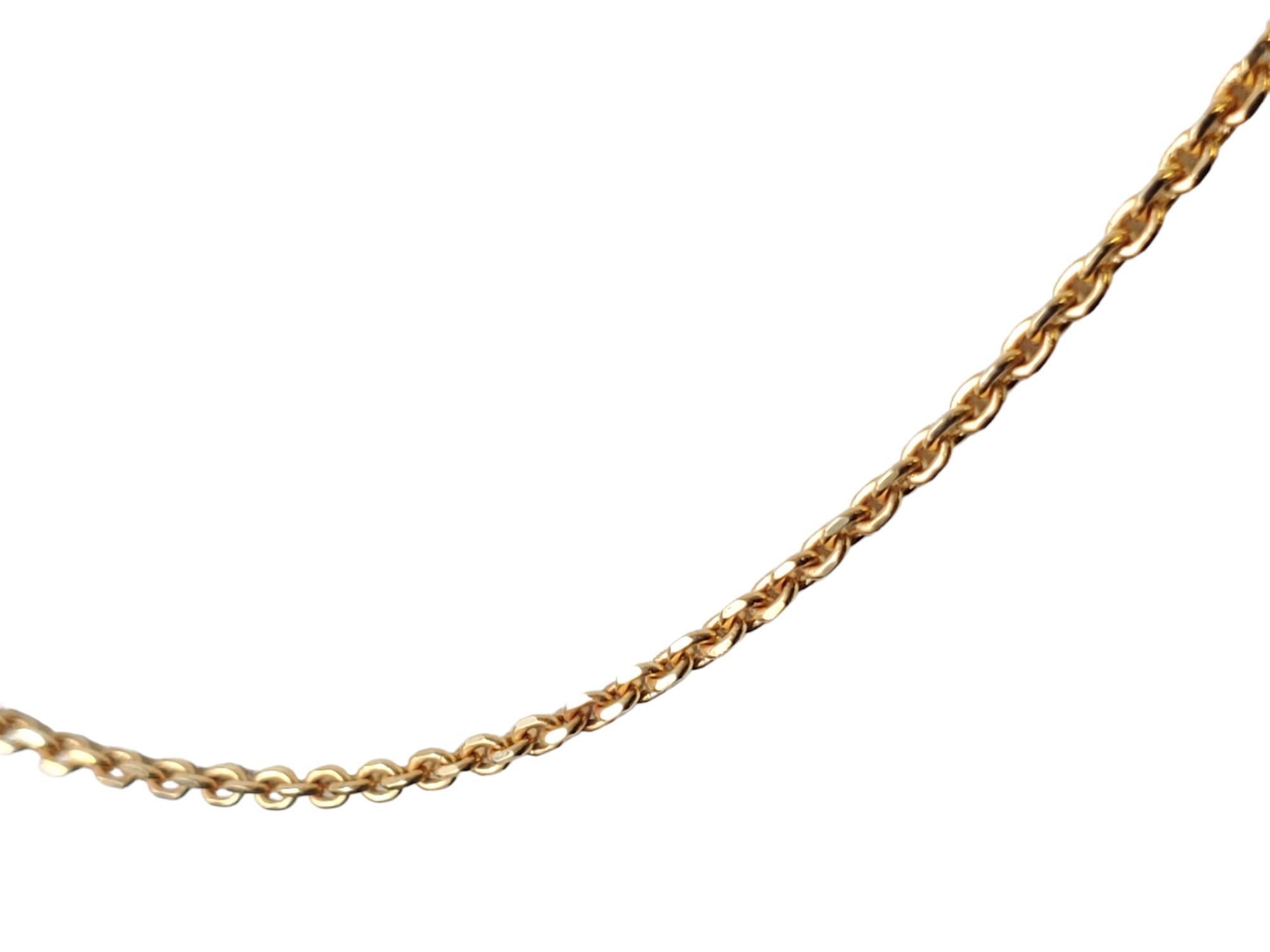 Women's 18k Rose Gold Link Necklace Diamond Cut Japanese Estate Designer For Sale