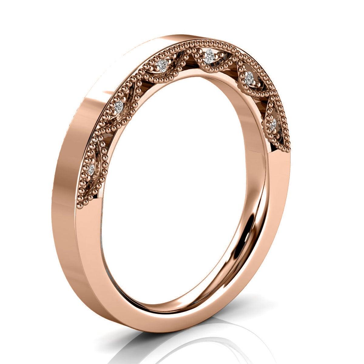 For Sale:  18k Rose Gold Lisa Diamond Ring 2