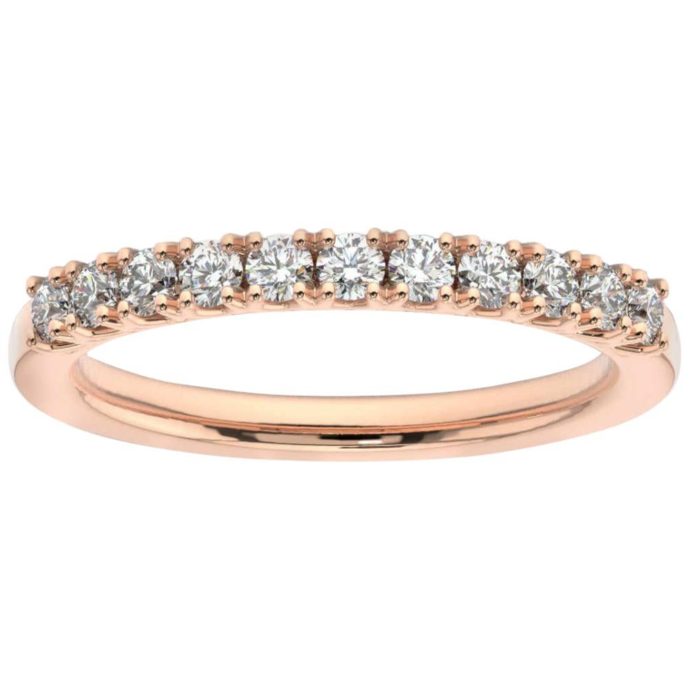 18K Rose Gold Mae Crown Diamond Ring '1/2 Ct. tw' For Sale