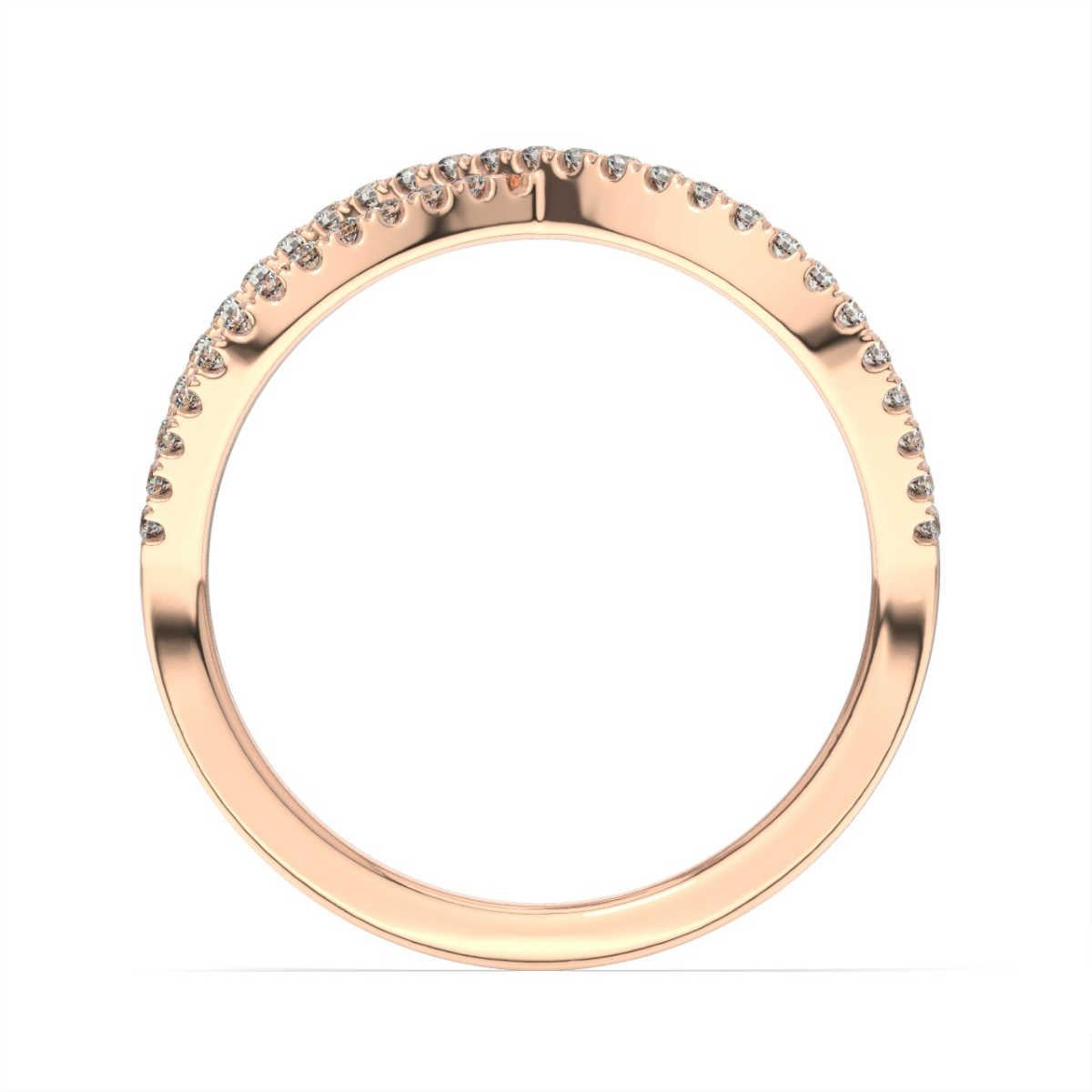 This infinity style ring features round brilliant diamonds micro -prong-set along the top. Experience the difference!

Product details: 

Center Gemstone Color: WHITE
Side Gemstone Type: NATURAL DIAMOND
Side Gemstone Shape: ROUND
Metal: 18K Rose