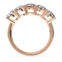 18K Rose Gold Marne 5-Stone Diamond Ring '2 Ct. tw'