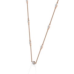 18 Karat Rose Gold Marquise Diamond Necklace '1/3 Carat'