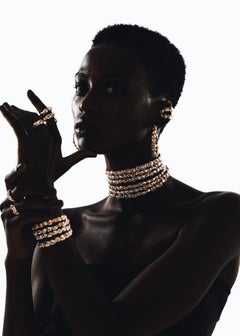 18k Rose Gold Matte Bangle with Round Cut Diamonds