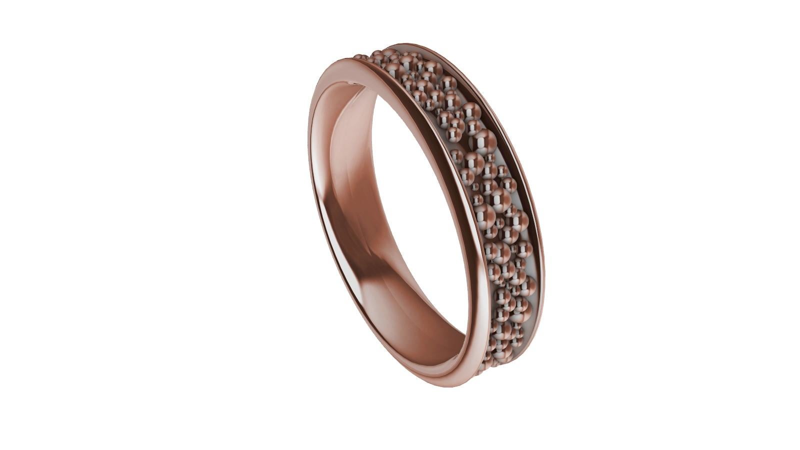 For Sale:  18k Rose Gold Mens Wedding Band 