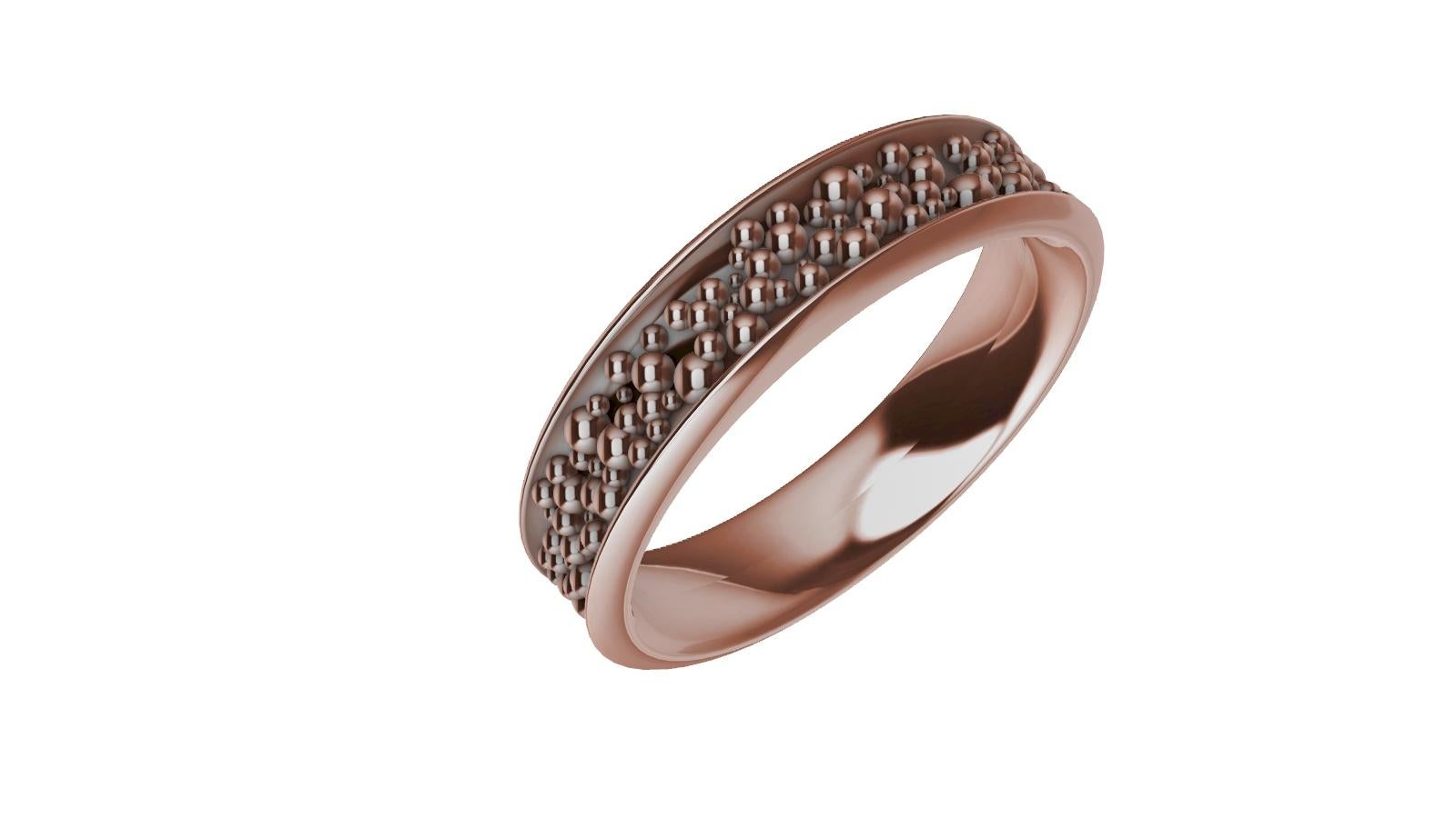 En vente :  Alliance pour hommes en or rose 18 carats 