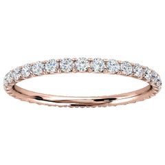 Anillo de oro rosa de 18 quilates Mia French Pave Diamond Eternity Ring '1/2 Ct. tw'
