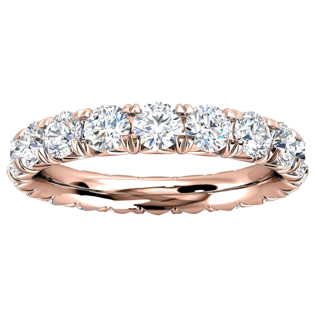 For Sale:  18k Rose Gold Mia French Pave Diamond Eternity Ring '2 Ct. Tw'