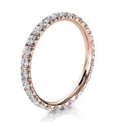 18K Rose Gold Mia French Pave Diamond Eternity Ring '3/4 Ct. tw'