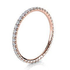 18k Rose Gold Mia Mini French Pave Diamond Eternity Ring '1/3 Ct. Tw'