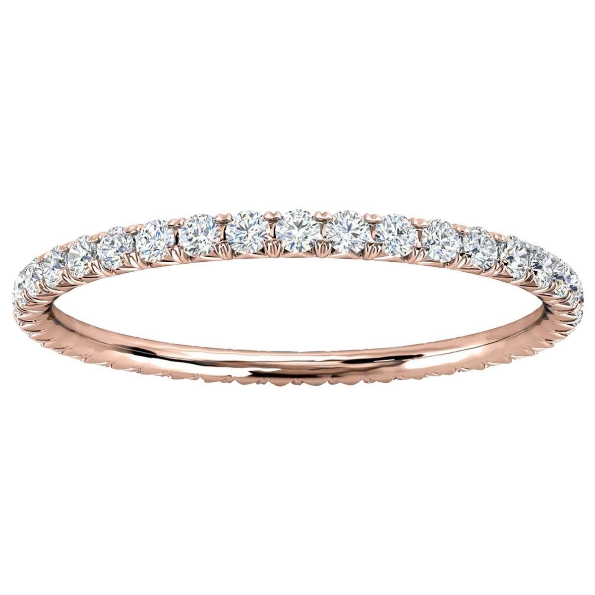 For Sale:  18k Rose Gold Mia Mini French Pave Diamond Eternity Ring '1/3 Ct. Tw'