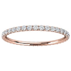 Anillo de oro rosa de 18 quilates Mia Mini French Pave Diamond Eternity Ring '1/3 Ct. Tw'
