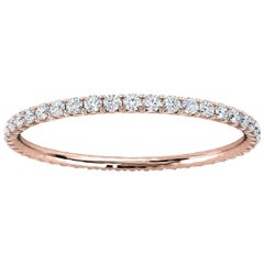 Anillo de oro rosa de 18 quilates Mia Petite French Pave Diamond Eternity Ring '1/4 Ct. Tw'