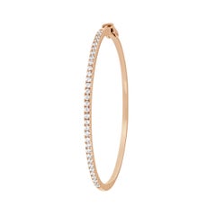 Bangle in oro rosa 18 carati con diamanti micro-forati da 1 carato