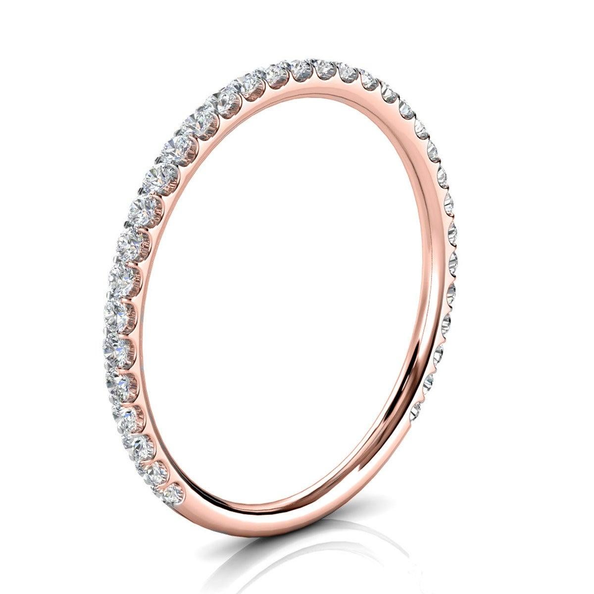 For Sale:  18k Rose Gold Mini Carole Micro-Prong Diamond Ring '1/4 Ct. Tw' 2
