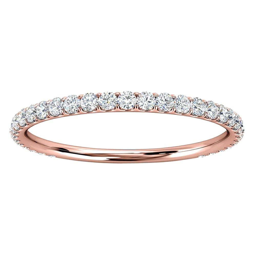 For Sale:  18k Rose Gold Mini Carole Micro-Prong Diamond Ring '1/4 Ct. Tw'