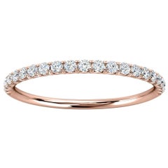 18k Rose Gold Mini Voyage French Pave Diamond Ring '1/6 Ct. tw'