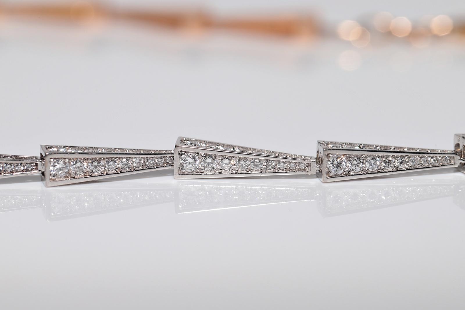 18 Karat Roségold Natürlicher Diamant Dekorierte hübsche Halskette im Angebot 4