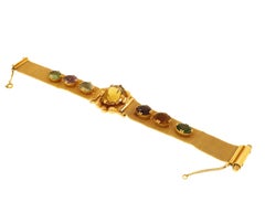 18k Rose Gold Natural Gemstones Bracelet